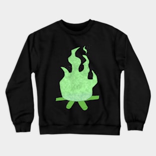 Green Starry Flame Crewneck Sweatshirt